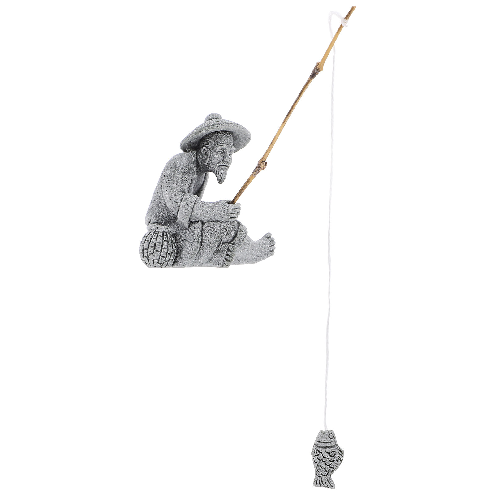 Fine Sandstone Fisherman Figur - Bonsai Garden Landscape Design recension och pris