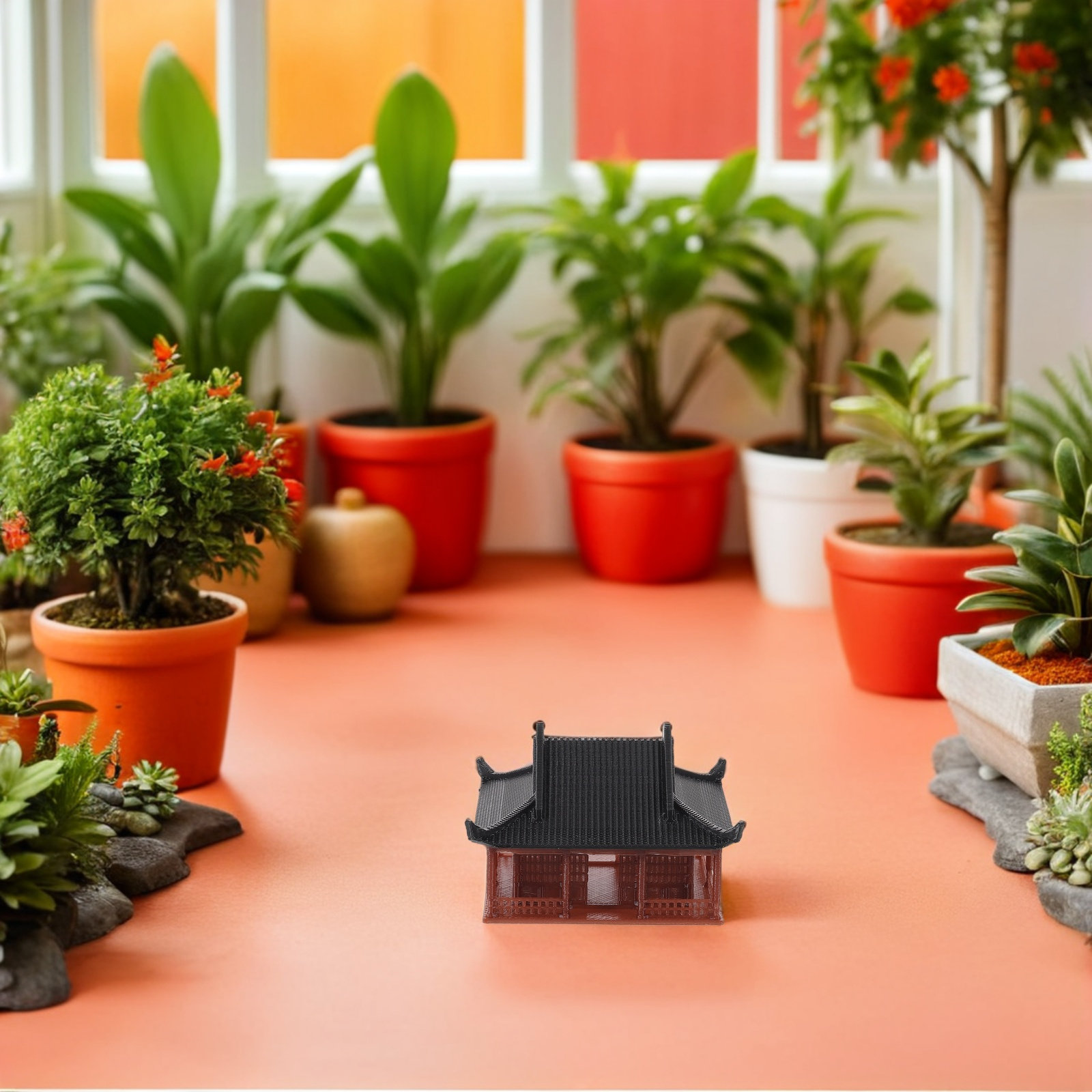 Mini Pavilion Statue Layered D - Bonsai Garden Landscape Design recension och pris