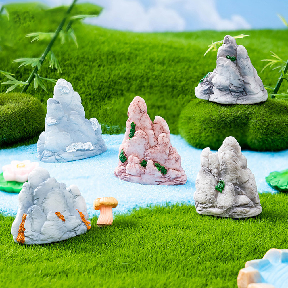 6Pcs Resin Mini Bonsai Mountai - Bonsai Garden Landscape Design recension och pris